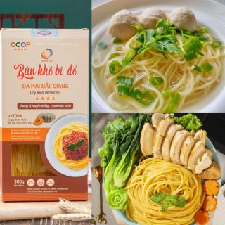 BÚN KHÔ BÍ ĐỎ ( HỘP 300 GRAM) - BÚN GẠO SẠCH HỮU CƠ