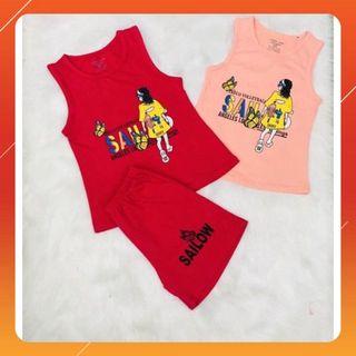 Bộ thun cotton 4 chiều mặc nhà cho bé gái 4-12 tuổi L&L kids giá sỉ