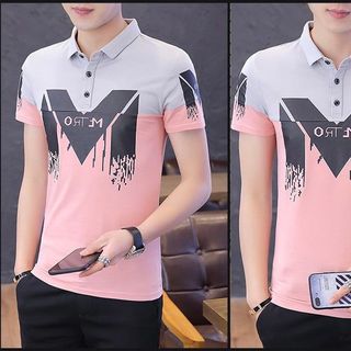 ÁO POLO HỒNG PHỐI XÁM SIÊU ĐẸP