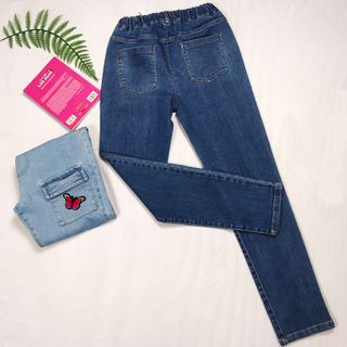 Quần Jeans Bé Gái #BG002D, Màu xanh đậm túi hộp