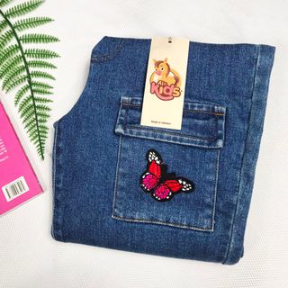 Quần Jeans Bé Gái #BG002D, Màu xanh đậm túi hộp