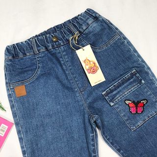 Quần Jeans Bé Gái #BG002D, Màu xanh đậm túi hộp