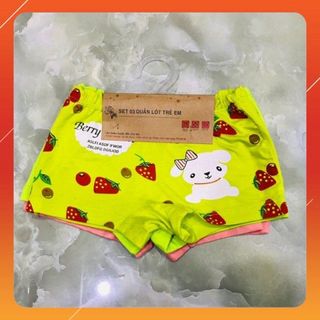 set 3 quần lót bé gái màu sắc dễ thương chất thun co giản 4 chiều