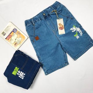 Quần short Jeans Bé trai #BT006M, Màu xanh nhạt DINOSAUR