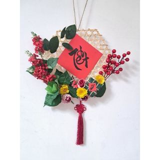 Mẹt tre trang trí tết, decor nhà cửa - mẫu 1