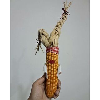 Cô gái bắp ngô trang trí, decor nhà cửa
