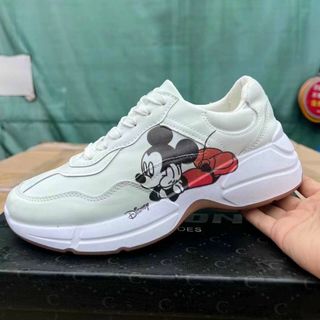 Giày thể thao nam chất da phối chuột mickey V194 giá sỉ