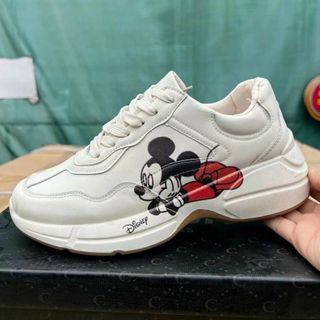 Giày thể thao nam chất da phối chuột mickey V194