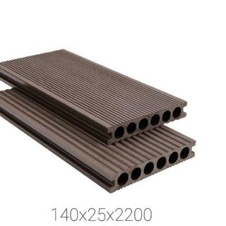 Thanh sàn gỗ nhựa Composite loại 6 lỗ tròn