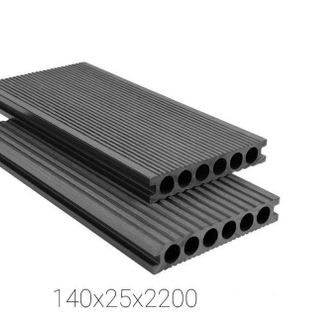 Thanh sàn gỗ nhựa Composite loại 6 lỗ tròn