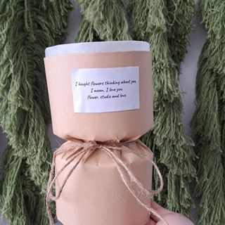 Cốt cắm hoa hồng bằng giấy krat, 7-10 bông
