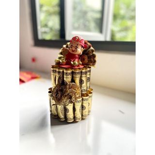[HCM] Tháp đô la thần tài 2 tầng, vía thần tài.