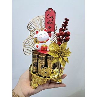Tháp đô la, mèo thần tài, may mắn, thịnh vượng, vía thần tài.