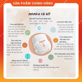 Tã bỉm quần Momoji organic mỏng thấm hút tốt size M56 (6kg- 12kg) tốt cho bé