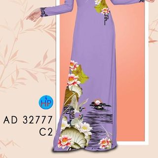 Áo dài 3d họa tiết hoa sen 32777