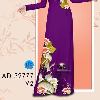 Áo dài 3d họa tiết hoa sen 32777