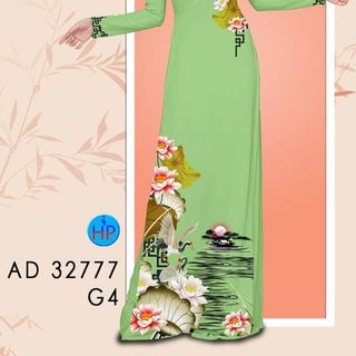 Áo dài 3d họa tiết hoa sen 32777