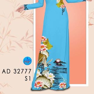 Áo dài 3d họa tiết hoa sen 32777