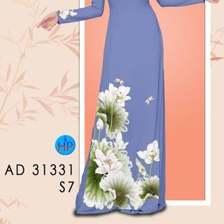 Áo dài 3d họa tiết hoa sen 31331