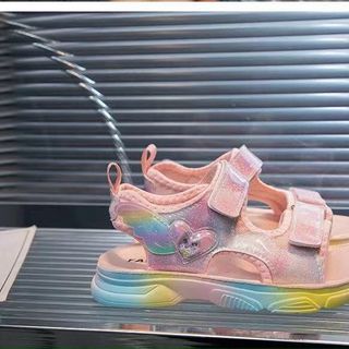 Sandal trẻ em quai dán họa tiết elsa w034