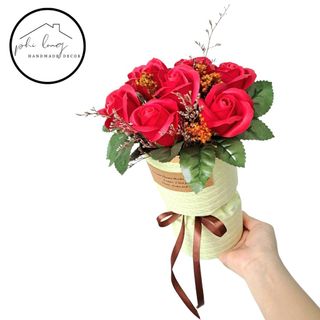 Hoa hồng sáp, hoa sáp thơm valentine set 7 bông [Hỏa tốc] giá sỉ