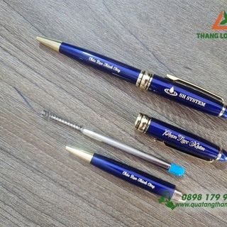 Bút Kim Loại Xoay Thân Khắc logo theo yêu cầu