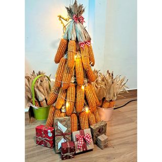Trái bắp khô, ngô khô trang trí, bắp vàng