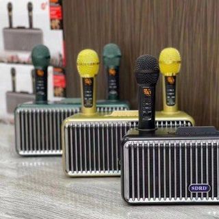 Loa karaoke bluetooth SD319 2 mic âm thanh hay nhỏ gọn phiên bản mới