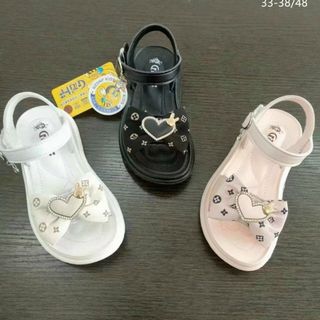 Sandal trẻ em/bé gái da mềm đính nơ trái tim xinh xắn V301 giá sỉ