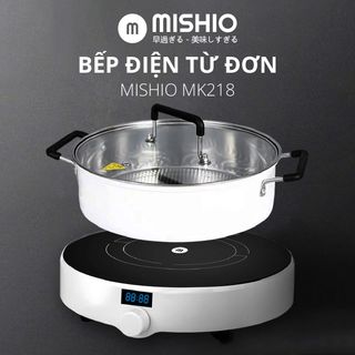Bếp Điện Từ Đơn Mishio MK218 1500W kình chịu nhiệt tốt – Tặng Kèm Nồi Lẩu MK218A giá sỉ