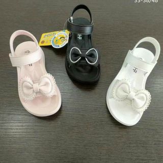 Sandal trẻ em/bé gái da mềm đính nơ trái tim xinh xắn V307 giá sỉ