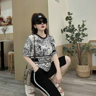 Bộ quần áo thun form rộng dành cho nữ