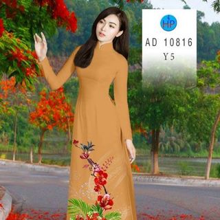ÁO DÀI 3D HỌA TIẾT HOA PHƯỢNG 10816