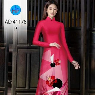 ÁO DÀI 3D HỌA TIẾT HOA PHƯỢNG 41178