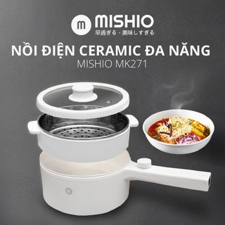 Nồi điện đa năng lòng ceramic Mishio MK271 ( màu xanh) giá sỉ