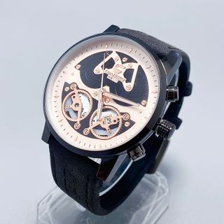 Đồng hồ dây da lộn Chaxigo 6087-11 phong cách cổ điển - Đồng hồ nam mặt kính thủy tinh chống xước giá sỉ