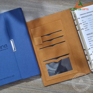 Sổ Tay Da Bìa Còng in khắc logo theo yêu cầu