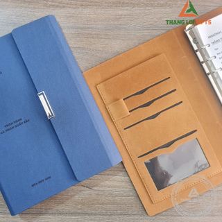 Sổ Tay Da Bìa Còng in khắc logo theo yêu cầu