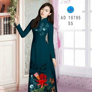 Áo dài 3d họa tiết hoa phượng 10795