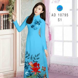 Áo dài 3d họa tiết hoa phượng 10795