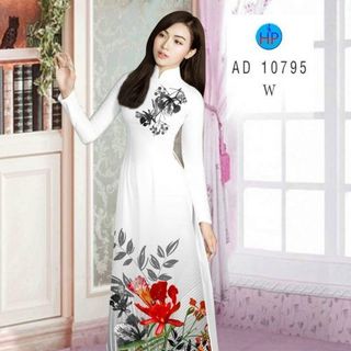 Áo dài 3d họa tiết hoa phượng 10795