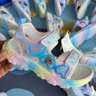 Sandal trẻ em quai ngang dán họa tiết elsa V368
