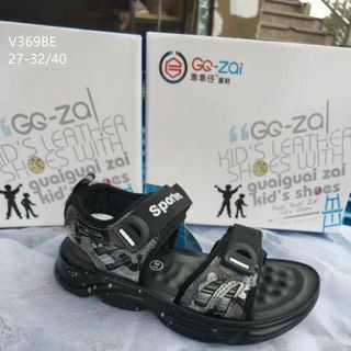 Sandal trẻ em màu đen quai ngang dán đẹp V369