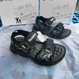 Sandal trẻ em màu đen quai ngang dán đẹp V369