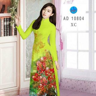 ÁO DÀI 3D HỌA TIẾT HOA PHƯỢNG 10804