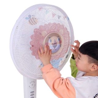 Lưới Bọc Quạt Hoạt Hình Bảo Vệ An Toàn Cho Bé Cỡ Lớn Có Dây Rút Thùng 500c