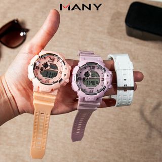 Đồng hồ điện tử thể thao nam nữ - Đồng hồ Sport đeo tay học sinh có đèn led màu