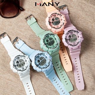 Đồng hồ điện tử thể thao nam nữ - Đồng hồ Sport đeo tay học sinh có đèn led màu