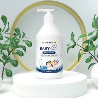 [ SẢN PHẨM MỚI] SỮA TẮM GỘI CHO BÉ KHÔNG CAY MẮT 3 IN 1 SMILE BUBBLE 500ml giá sỉ