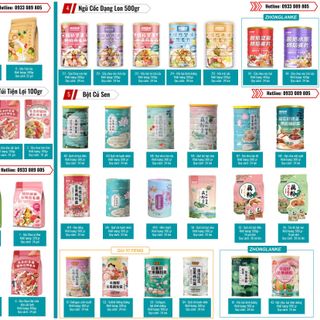Các loại Bột Củ Sen và Bột Giảm Cân, Ăn Kiêng, Dưỡng Nhan hiệu Meizoushike hộp 500gr